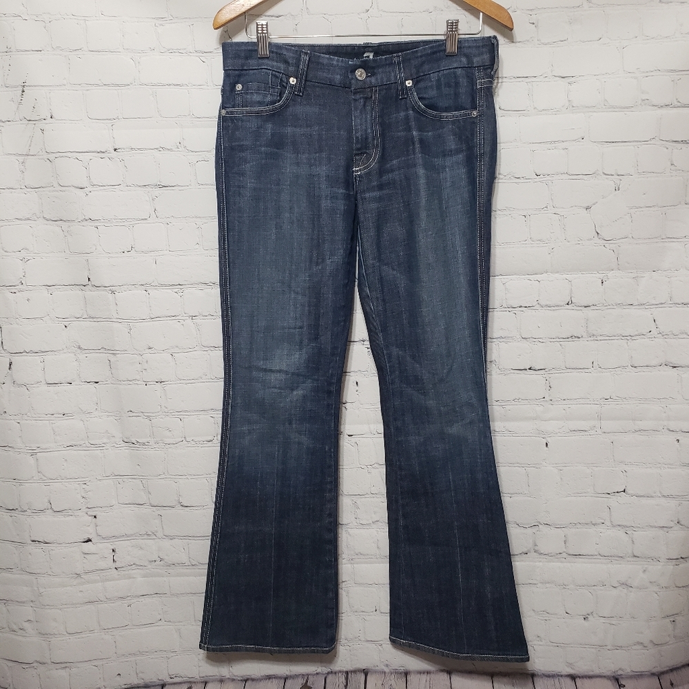 7FAM Sz 28 Vintage "A" Pocket Boot Cut Jeans - Picture 2 of 16